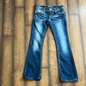 Amethyst Jeans Blue Flare Wide Leg Denim